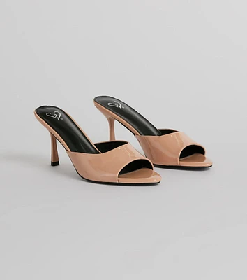 Desk-To-Date Patent Pointed Toe Stiletto Mules