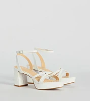 Flirty Sophistication Strappy Platform Block Heels