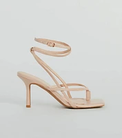 Eye-Catching Pop Strappy Thong Stiletto Sandals