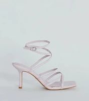 On Repeat Strappy Faux Leather Stiletto Heels