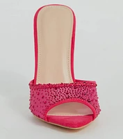 Sparkle It Up Rhinestone Mesh Stiletto Mules