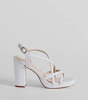 Always Slaying Strappy Platform Heels