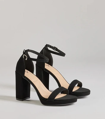 Classic Fave Faux Nubuck Block Heels