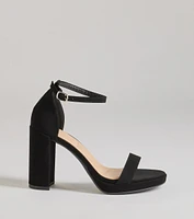 Classic Fave Faux Nubuck Block Heels