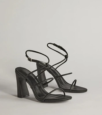 Endlessly Sleek Multi-Strap Block Heels