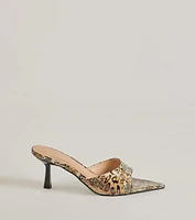 Roaring Luxe Leopard Print Stiletto Mules