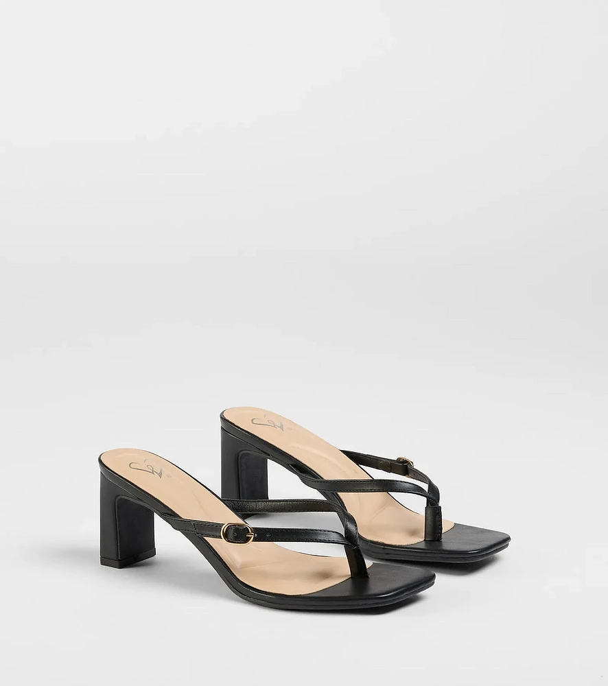 The Best Choice Thong Buckle Mules