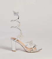 Flutter And Shine Spiral Block Heels