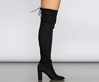 Get To The Point Toe Over Knee Boots