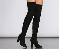 No Joke Glitter Thigh High Boots