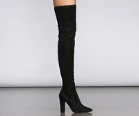 No Joke Glitter Thigh High Boots