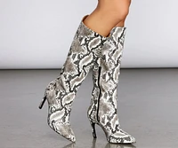 Slither Style Stiletto Boots