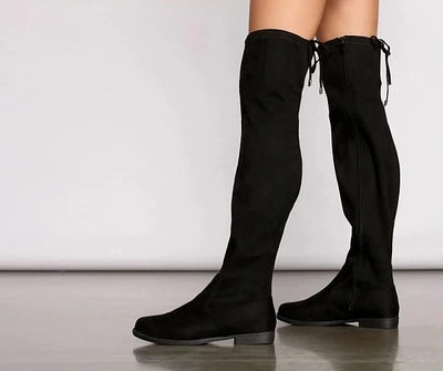 Simply Stylish Flat Over The Knee Boots