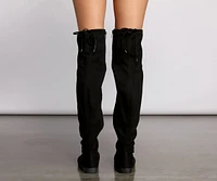 Simply Stylish Flat Over The Knee Boots