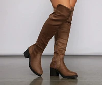 50/50 Over The Knee Lug Boots