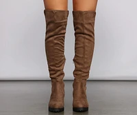 50/50 Over The Knee Lug Boots