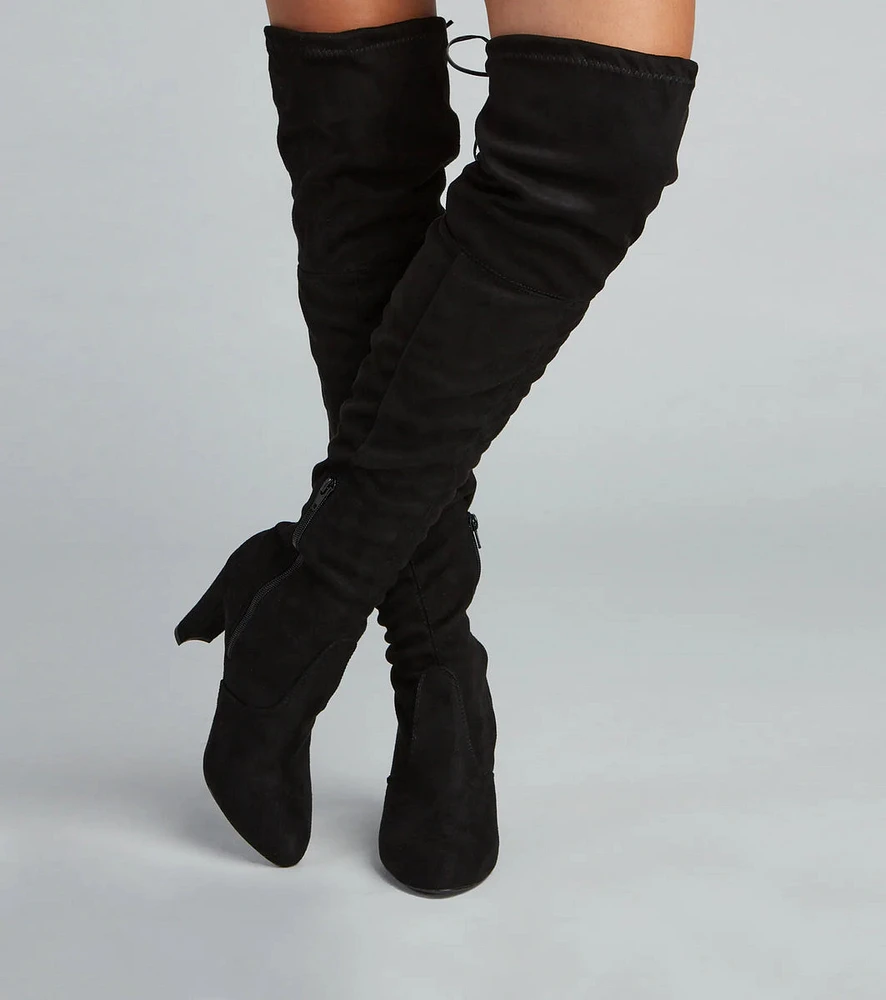 Long Story Short Faux Suede Boots