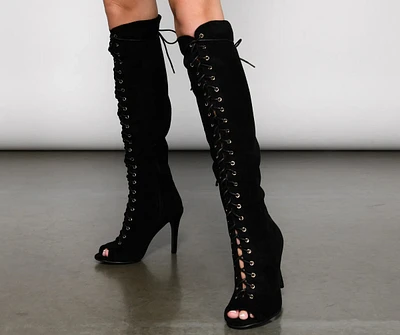 Step Out And Slay Knee-High Stiletto Boots