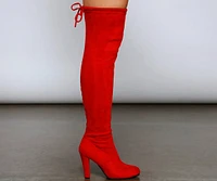 Chic Stunner Over The Knee Faux Suede Boots