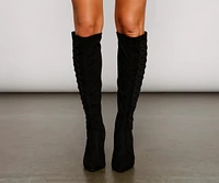 Level Up Faux Suede Stiletto Heel Boots