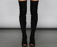 Over The Knee Faux Suede Stiletto Boots