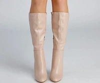 Clearly Chic Lucite Heel Boots