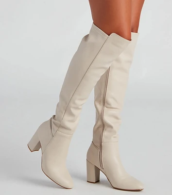 Sleek Strut Knee-High Boots