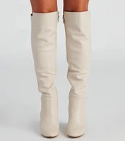 Sleek Strut Knee-High Boots