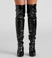 Sleek Vibes Only Thigh-High Boots