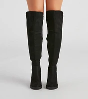 Control Over The Knee Lug Boots