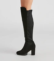 Control Over The Knee Lug Boots