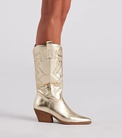 Western Shine Metallic Cowboy Boots