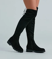 Catch My Drift Over-The-Knee Lug Boots