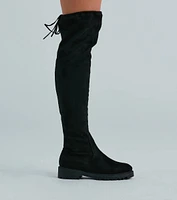 Catch My Drift Over-The-Knee Lug Boots