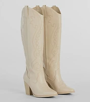 Cutest The West Faux Leather Cowboy Boots