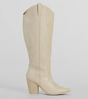 Cutest The West Faux Leather Cowboy Boots