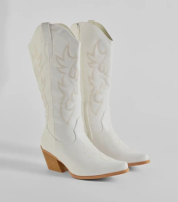 Country At Heart Under-The-Knee Cowboy Boots