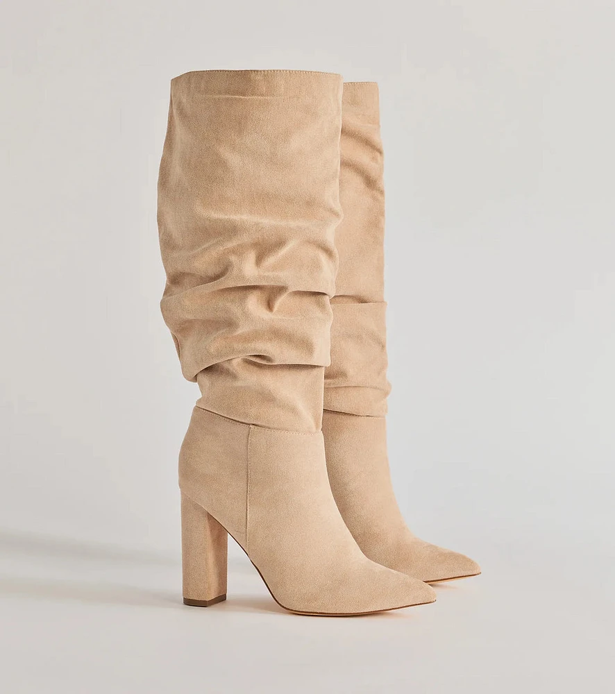 Chic Unleashed Under-The-Knee Scrunch Boots