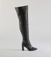 Trendy Strut Faux Leather Over-The-Knee Boots