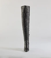 Trendy Strut Faux Leather Over-The-Knee Boots