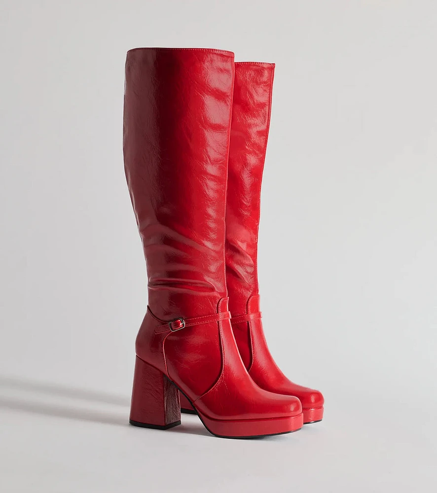 Made To Strut Faux Leather Under-The-Knee Boots