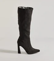 Chic Element Faux Suede Under-The-Knee Boots