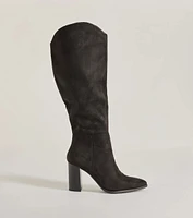 Chic Statement Faux Suede Knee-High Boots