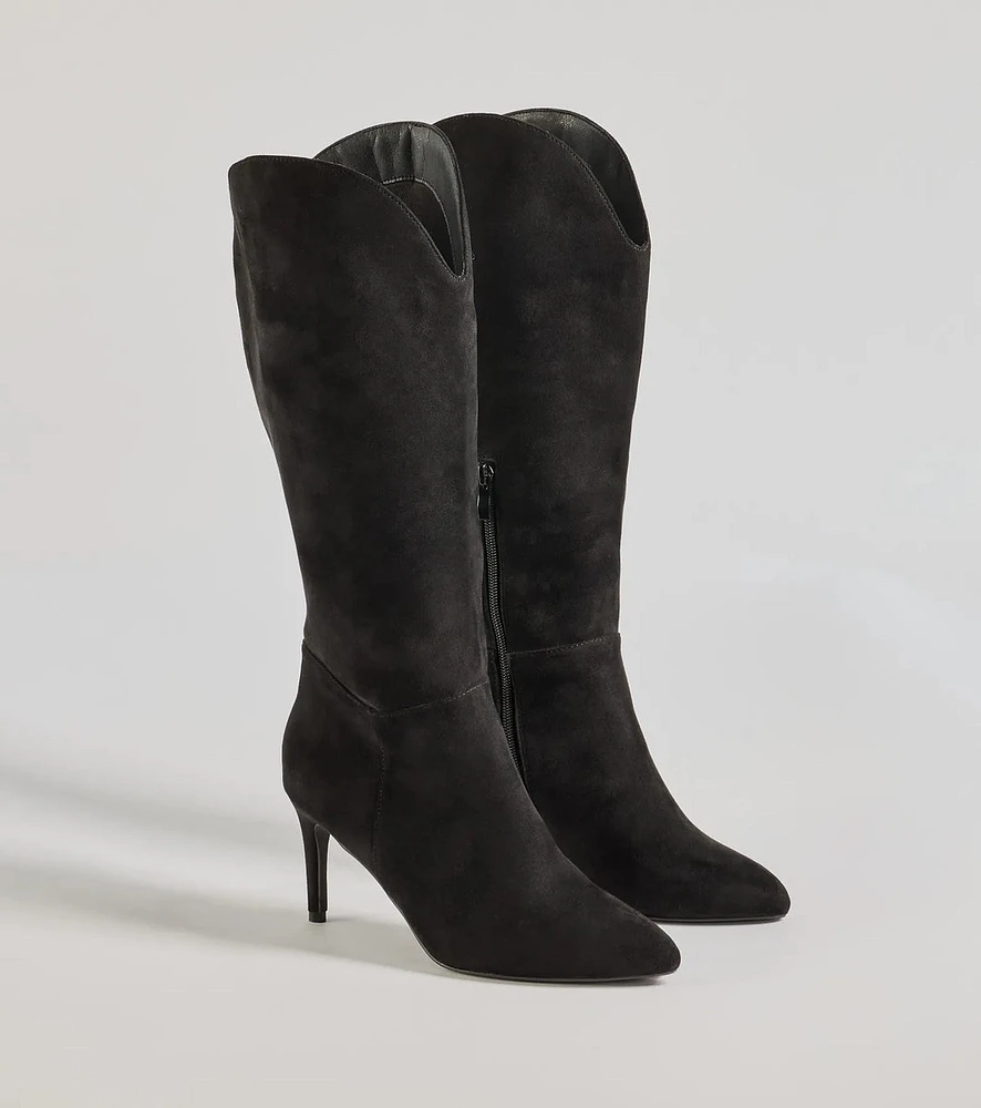 Time To Strut Under-The-Knee Stiletto Boots