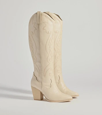 Western Flair Under-The-Knee Boots