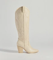 Western Flair Under-The-Knee Boots