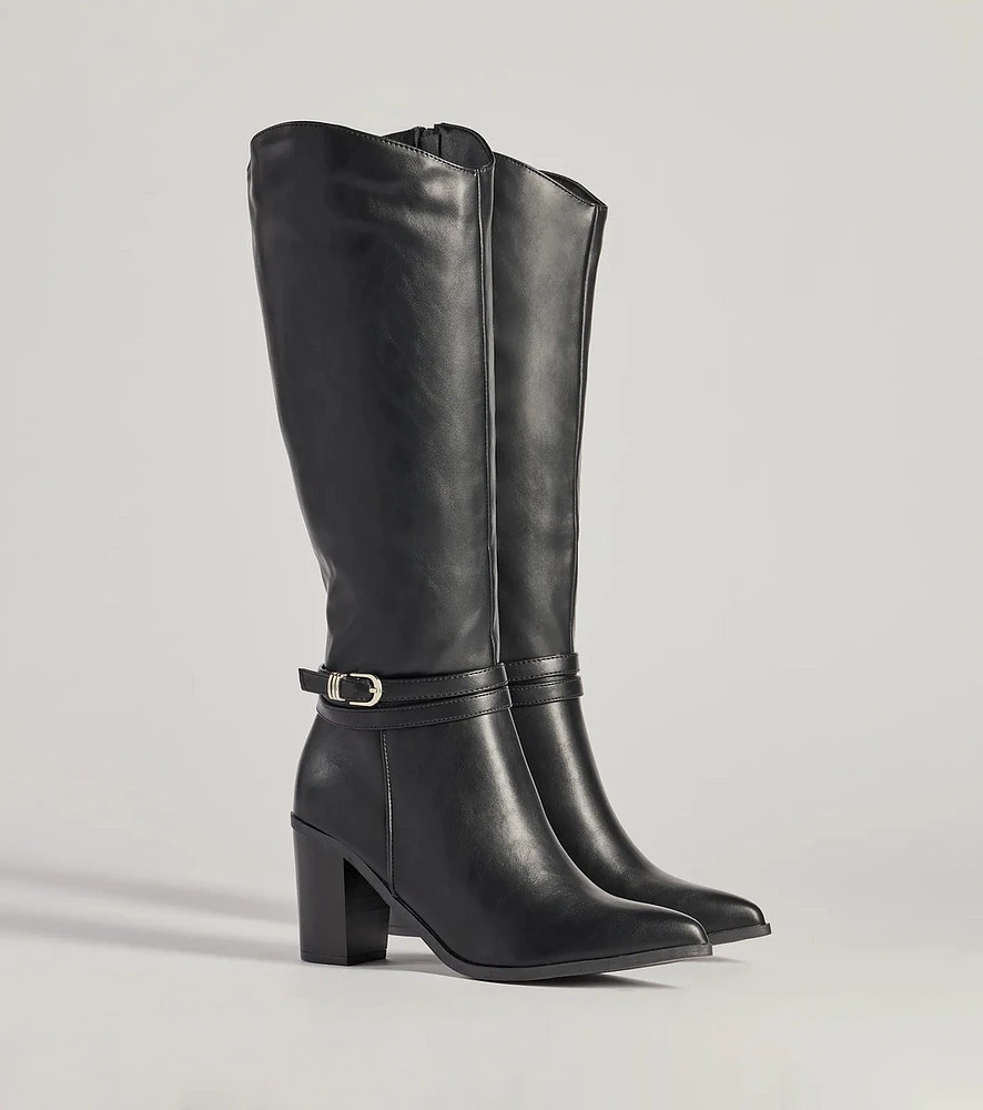 Strut The Streets Under-The-Knee Faux Suede Boots