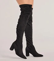 Feelin' Fab Faux Suede Over-The-Knee Boots