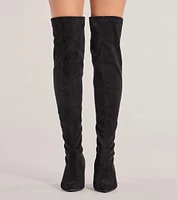 Feelin' Fab Faux Suede Over-The-Knee Boots