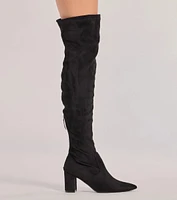 Feelin' Fab Faux Suede Over-The-Knee Boots